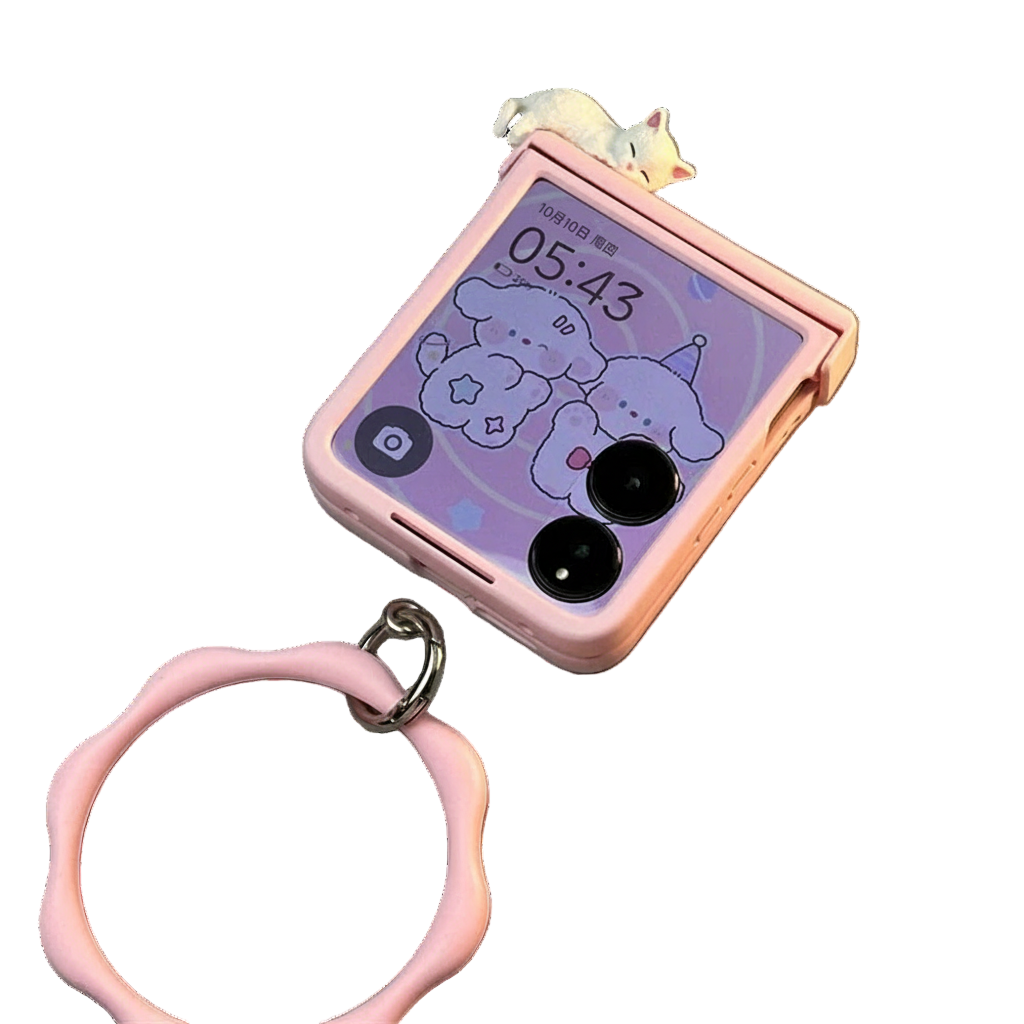 3D Sleepy Kitten Flip Case