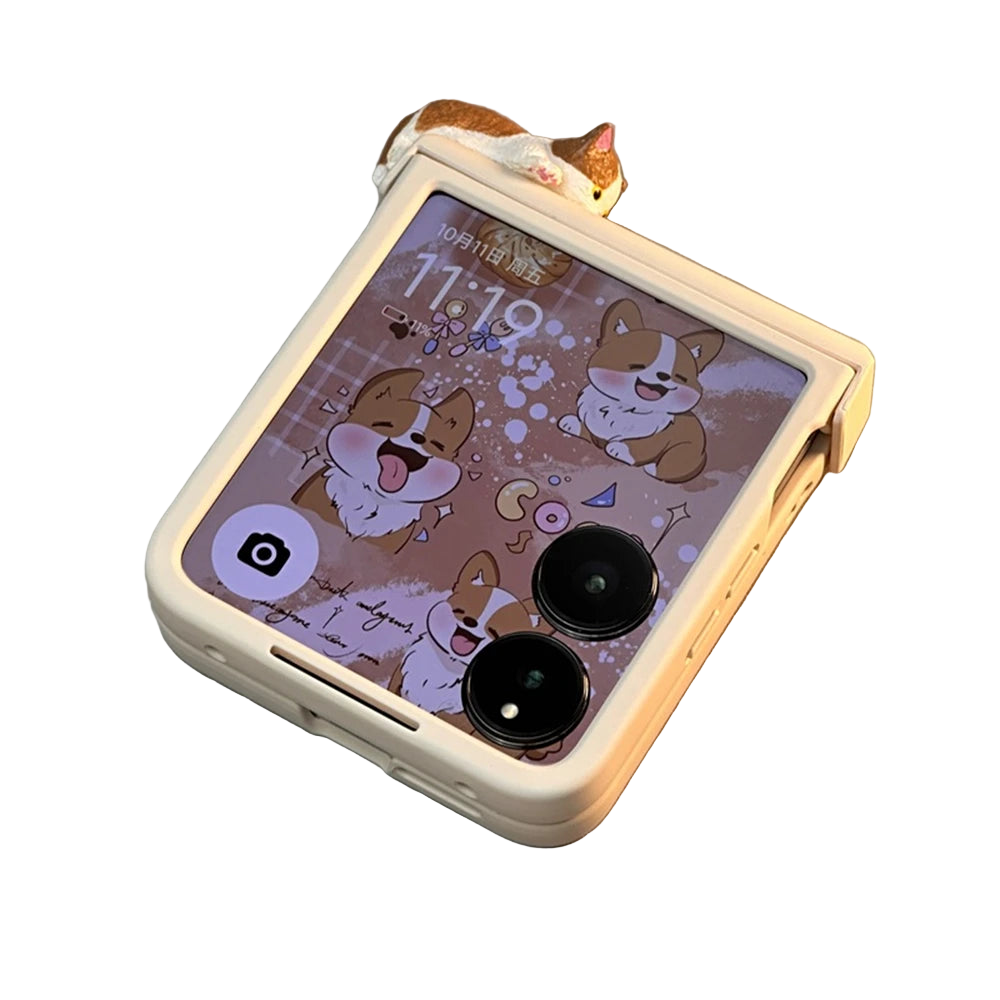 3D Sleepy Kitten Flip Case